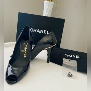 Chanel Chaus Ouvertes Open Toe Pumps
